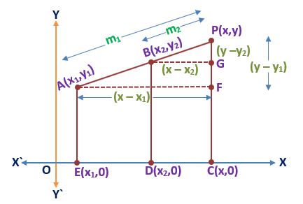 विभाजन सूत्र (THE SECTION FORMULA)